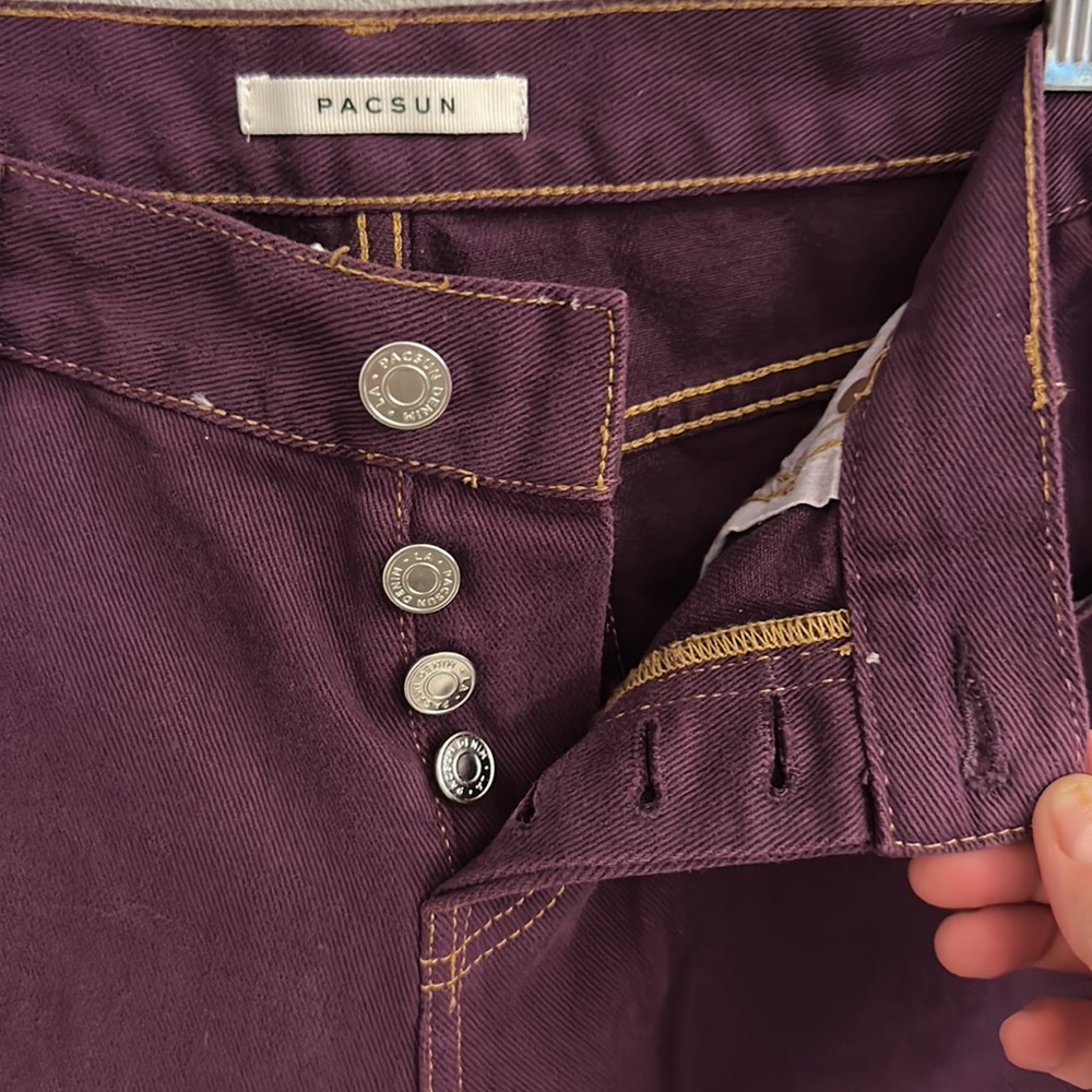 PacSun Low Rise Straight Purple Jeans Size 27 - Picture 3 of 5